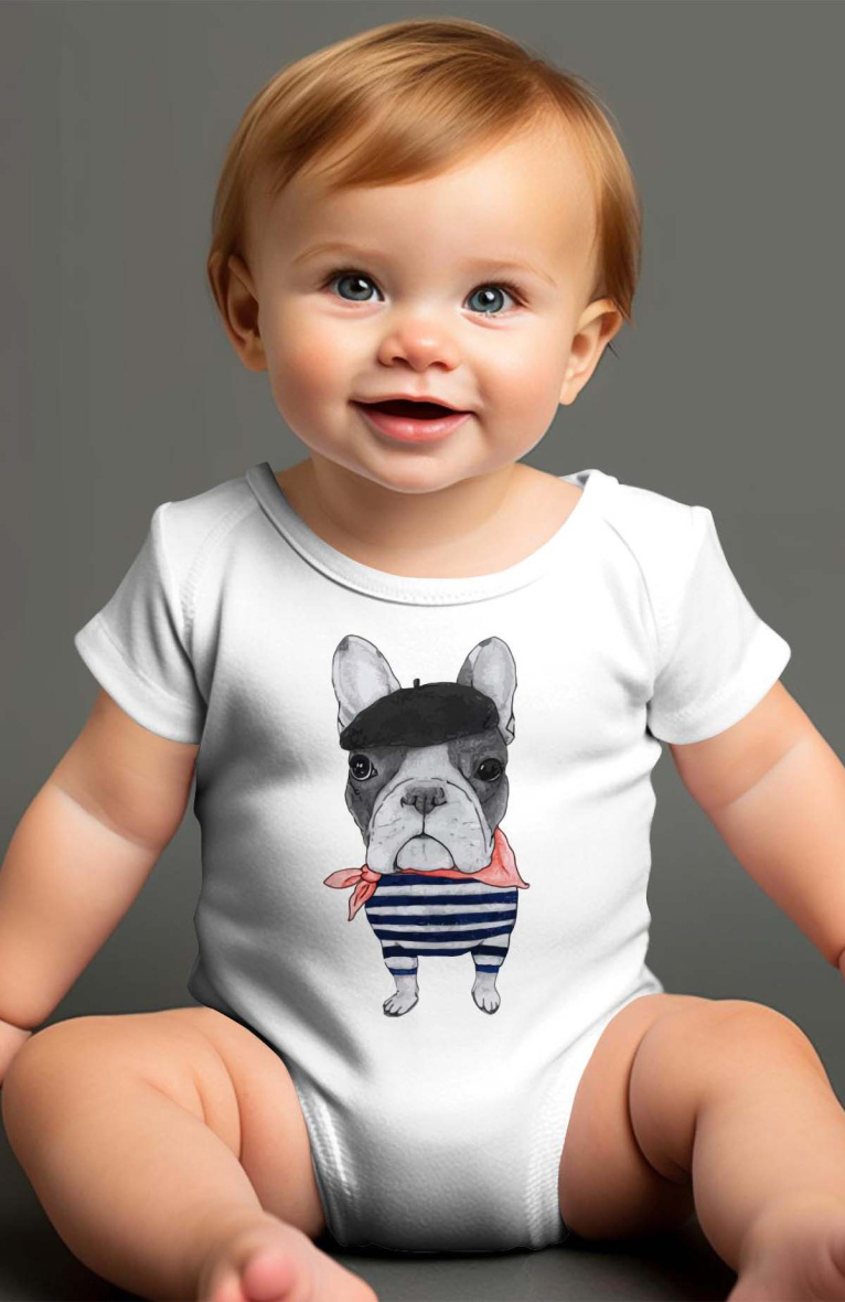 Wholesaler I.A.L.D FRANCE - Baby Boy Bodysuit | chien Français