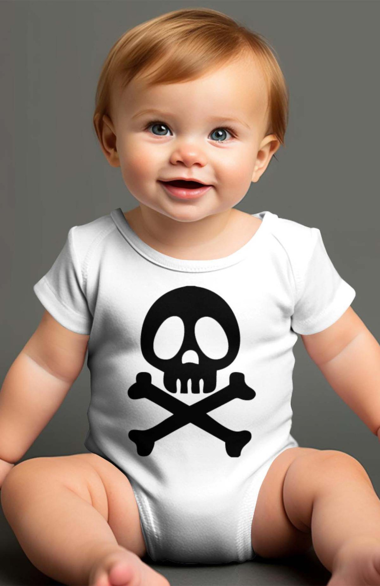 Großhändler I.A.L.D FRANCE - Baby-Jungen-Body | Toter Kopf
