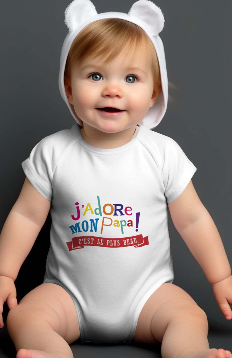 Mayorista I.A.L.D FRANCE - Body de bebé niño | Amo a mi papá