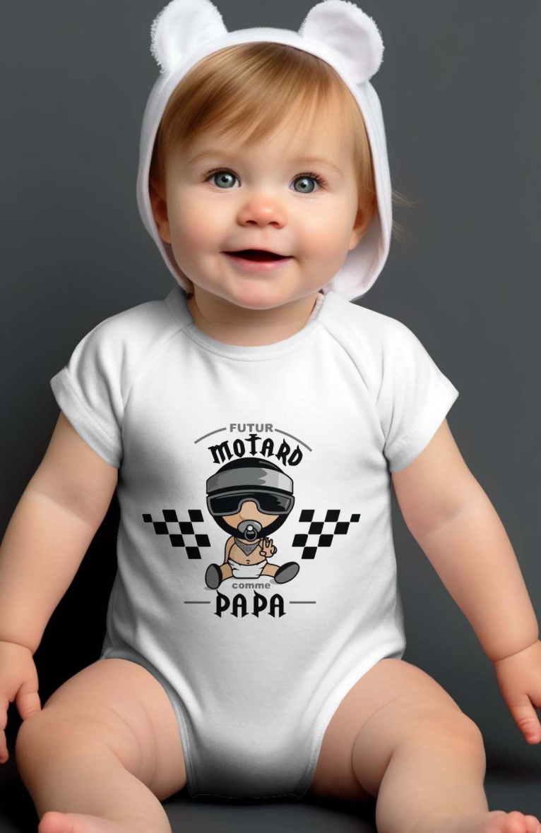 Wholesaler I.A.L.D FRANCE - Baby Boy Bodysuit | Futur motard papa