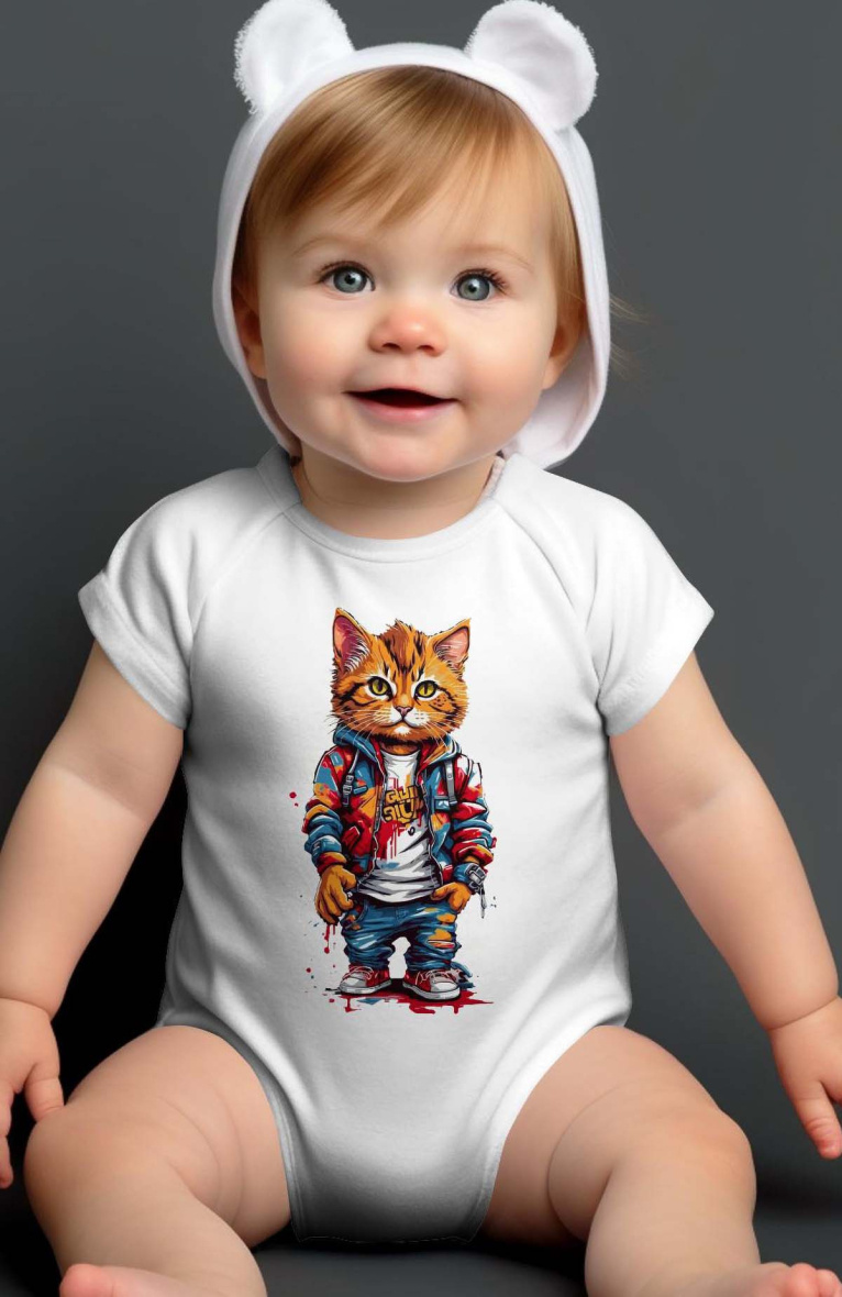 Grossiste I.A.L.D FRANCE - Body bébé  Garçon | Cat Style Paint V2
