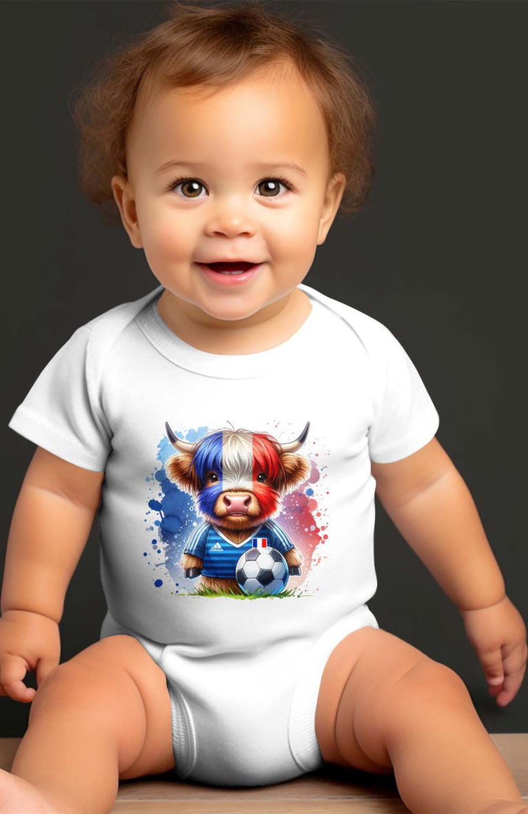 Großhändler I.A.L.D FRANCE - Baby-Jungen-Body | Französische Kuh
