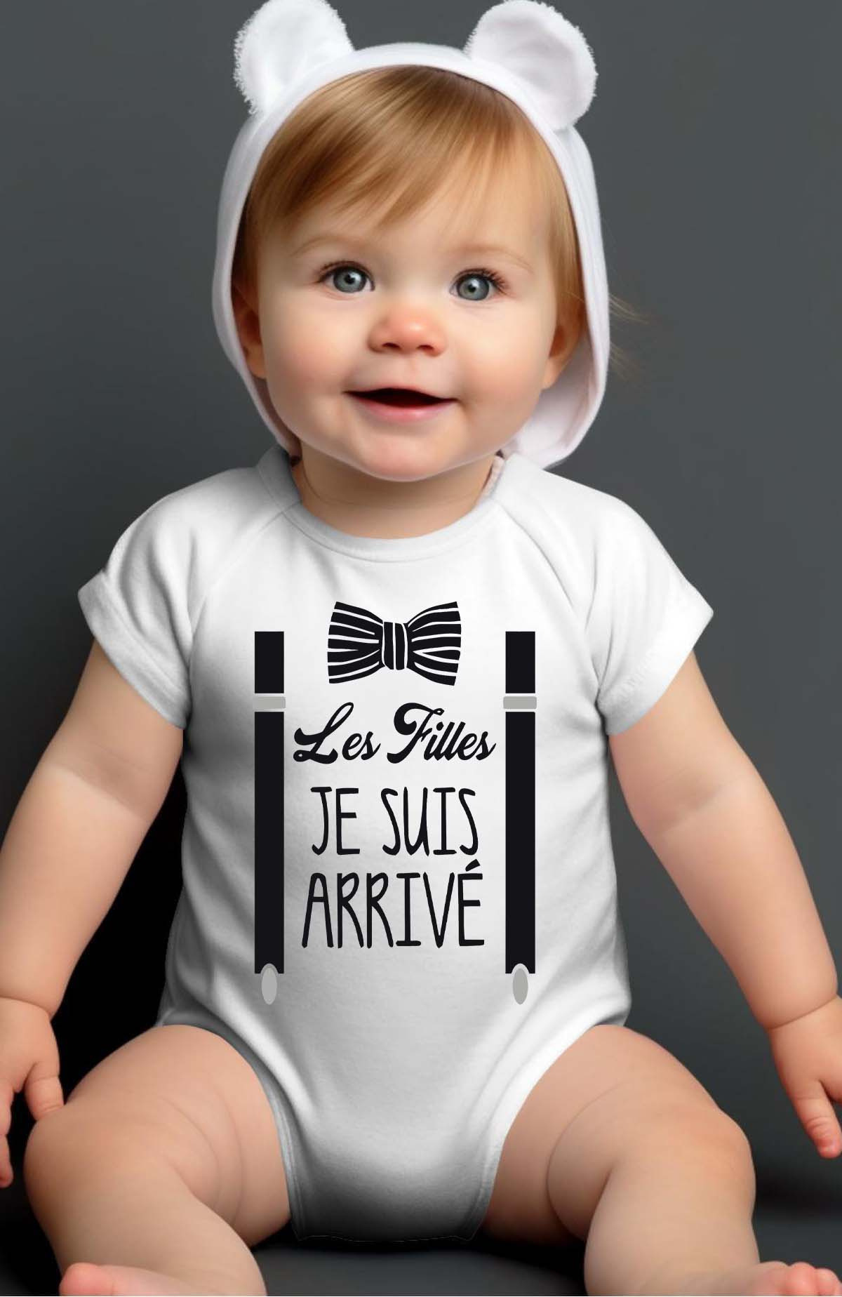 Grossiste I.A.L.D FRANCE - Les filles je suis arrivé - Body bébé Garçon