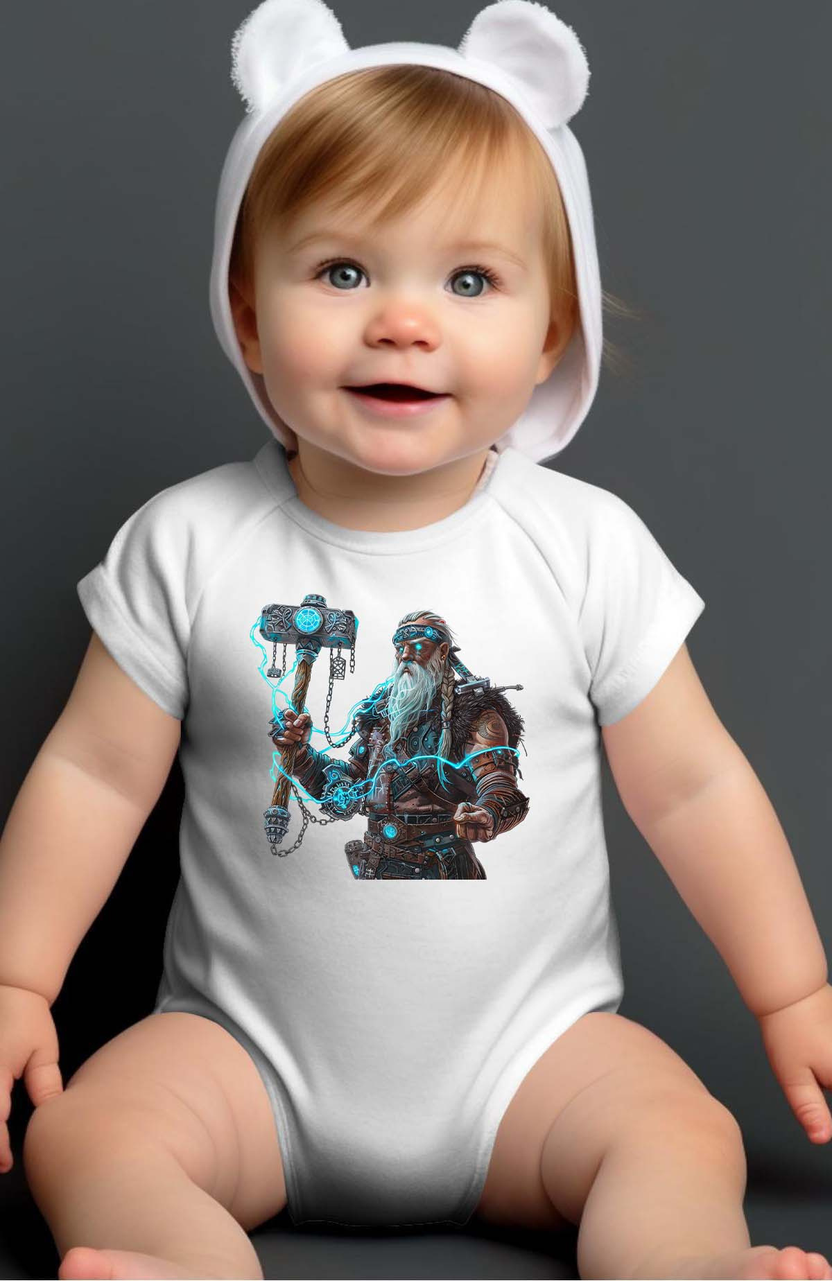 Wholesaler I.A.L.D FRANCE - Viking marteau - Baby Boy Bodysuit
