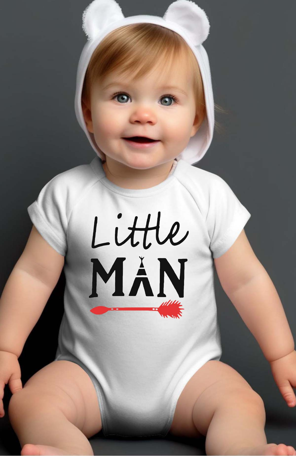 Großhändler I.A.L.D FRANCE - Kleiner Mann – Baby-Jungen-Body