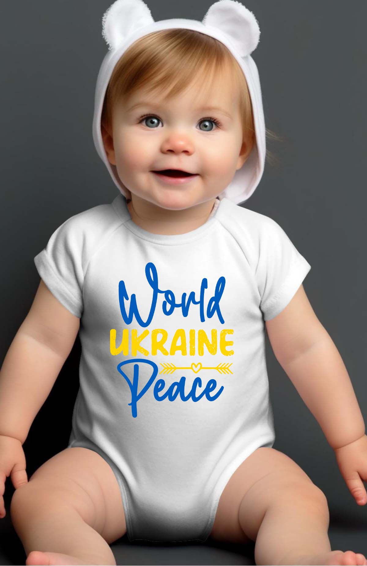 Grossista I.A.L.D FRANCE - Peace Ucraina - Body per bambini maschi