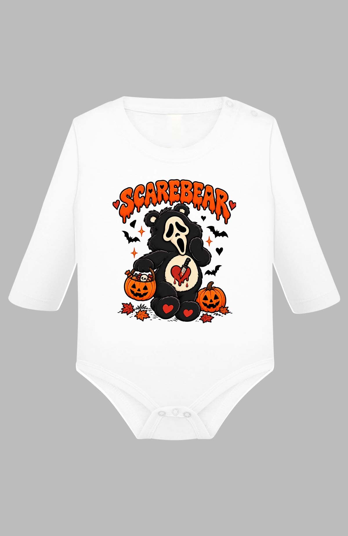 Mayorista I.A.L.D FRANCE - Osito aterrador de Halloween - Body de manga larga para bebé niño