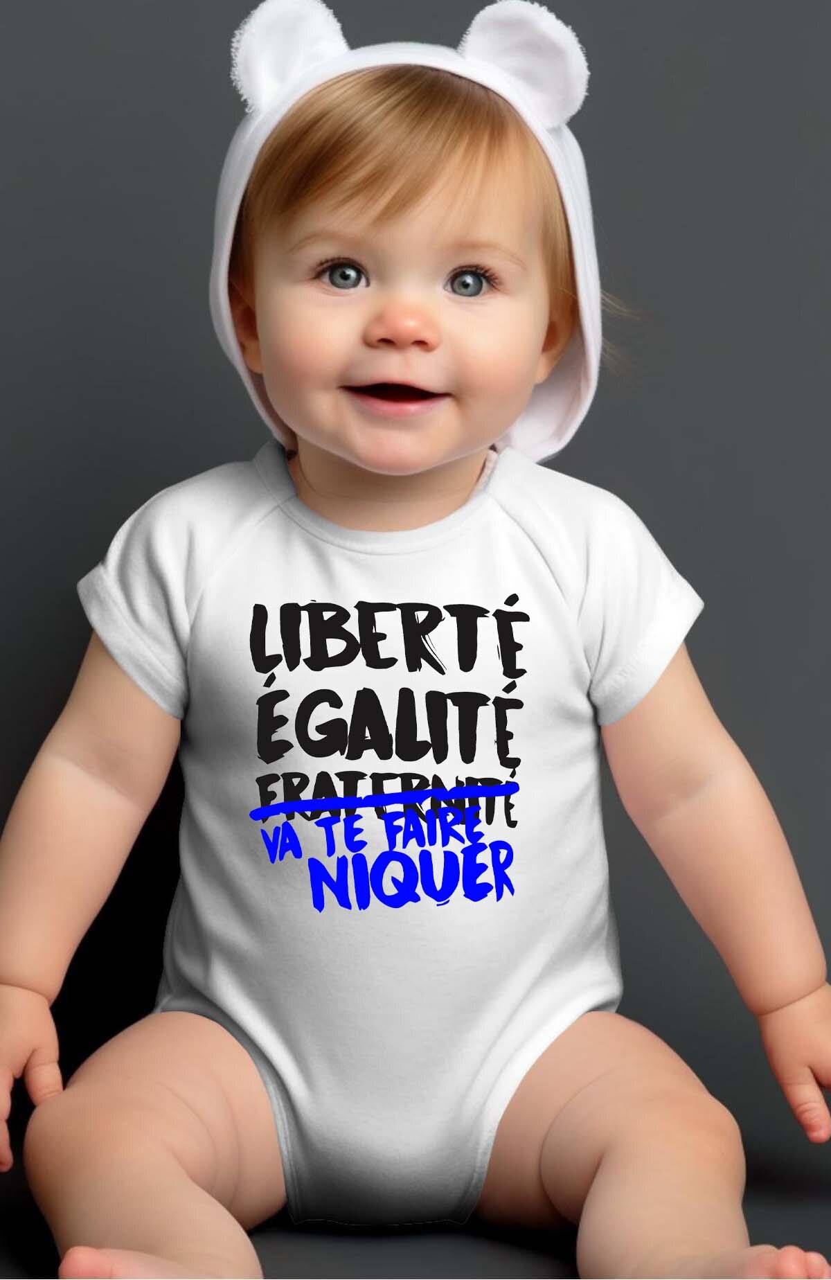 Grossista I.A.L.D FRANCE - Libertà Uguaglianza F*** H - Body per Neonato Maschio