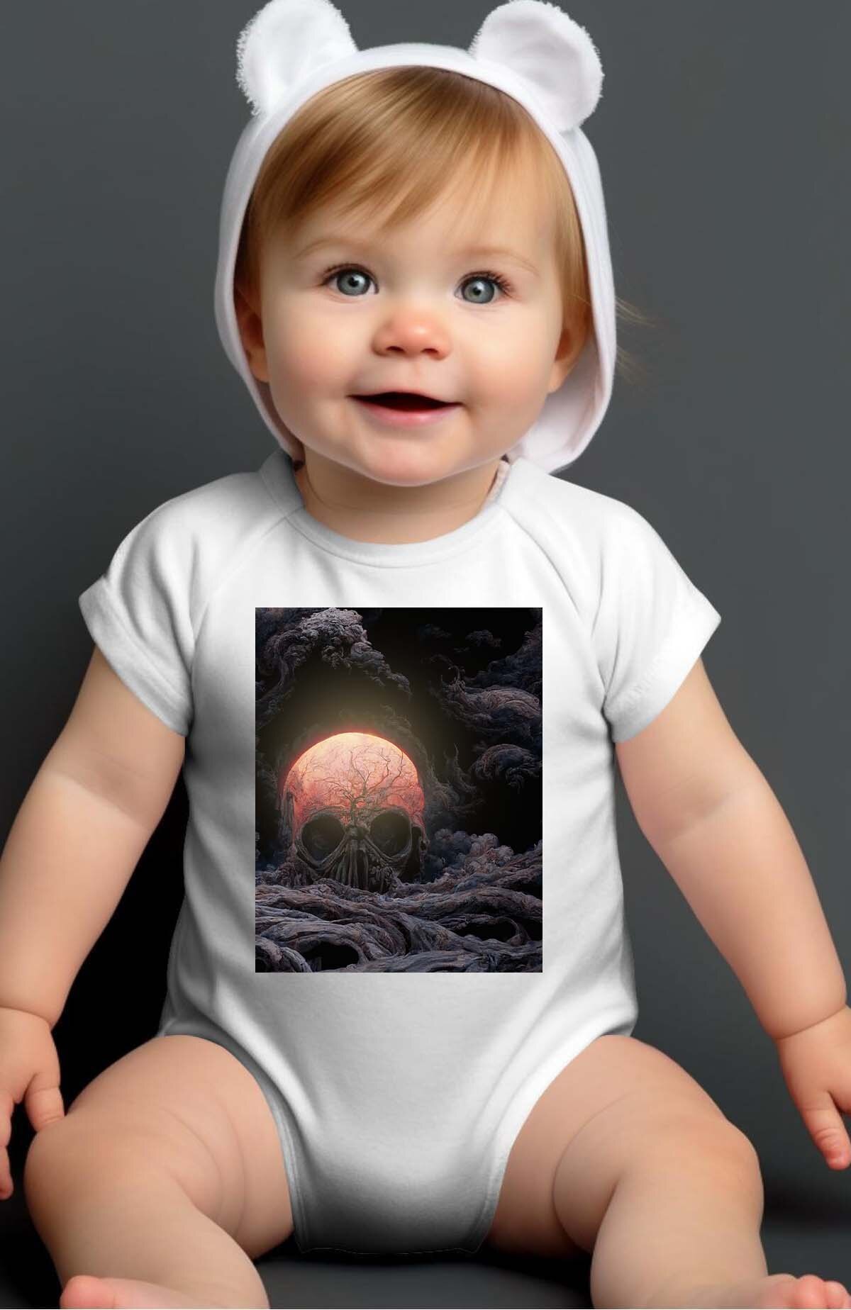 Wholesaler I.A.L.D FRANCE - Skull With The Great Wave Off Kanagawa copy - Baby Bodysuit Boy