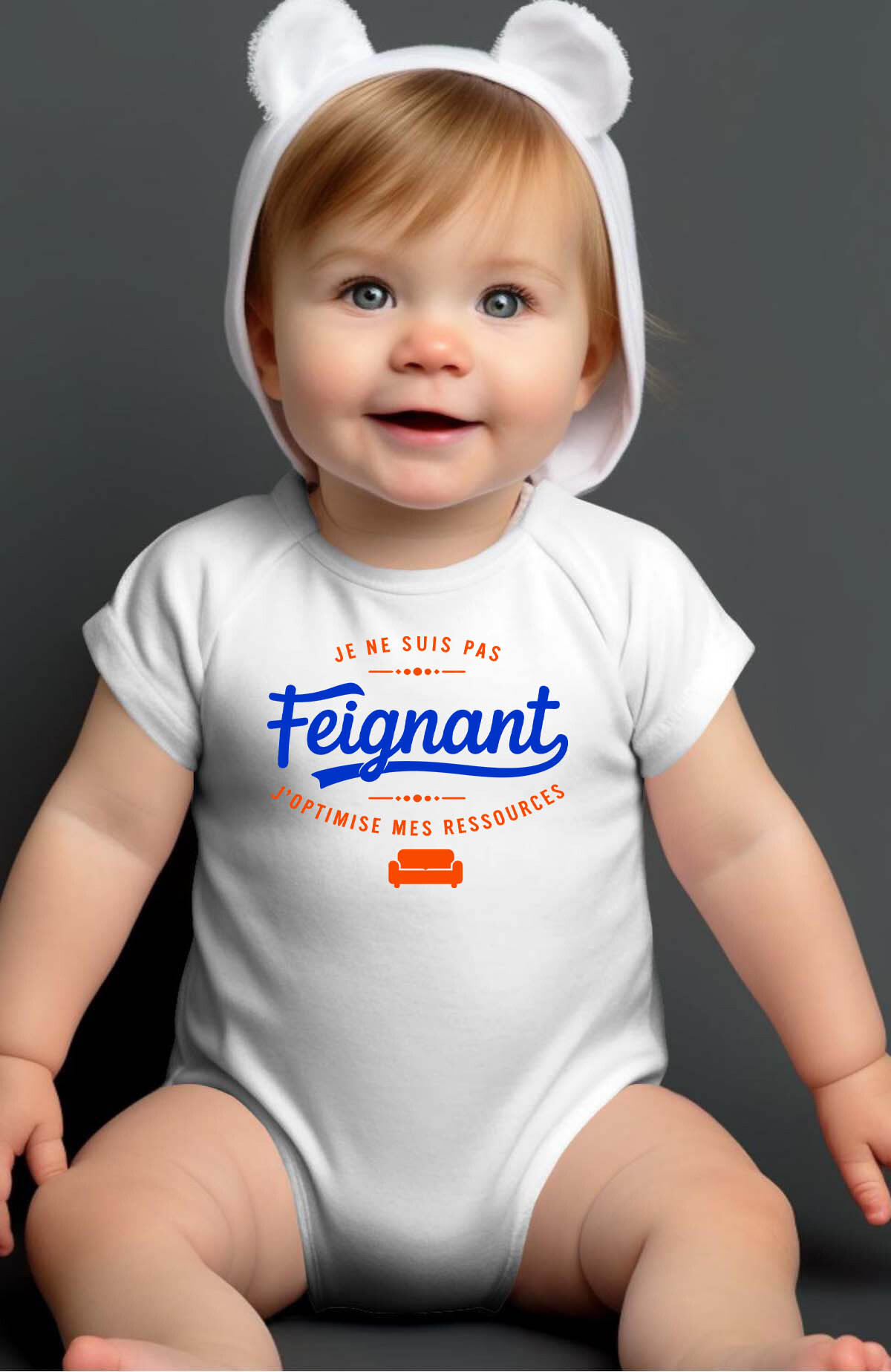 Grossiste I.A.L.D FRANCE - Feignant Optimise - Body Bébé Garçon