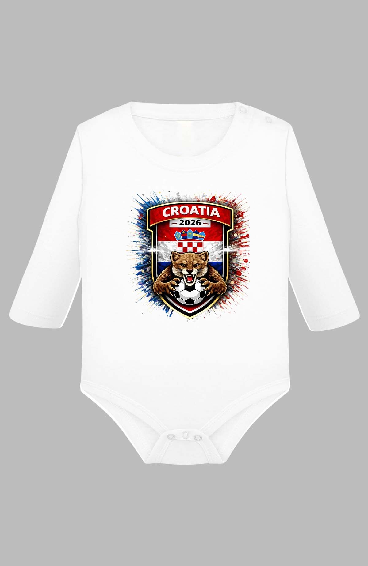 Grossiste I.A.L.D FRANCE - Patch croatia - Body Manche longue bébé Garçon