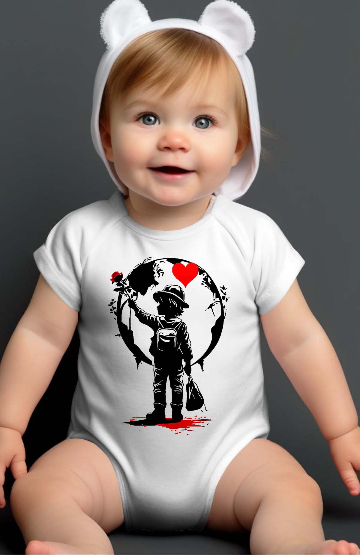 Grossiste I.A.L.D FRANCE - Monde coeur - Body Bébé Garçon