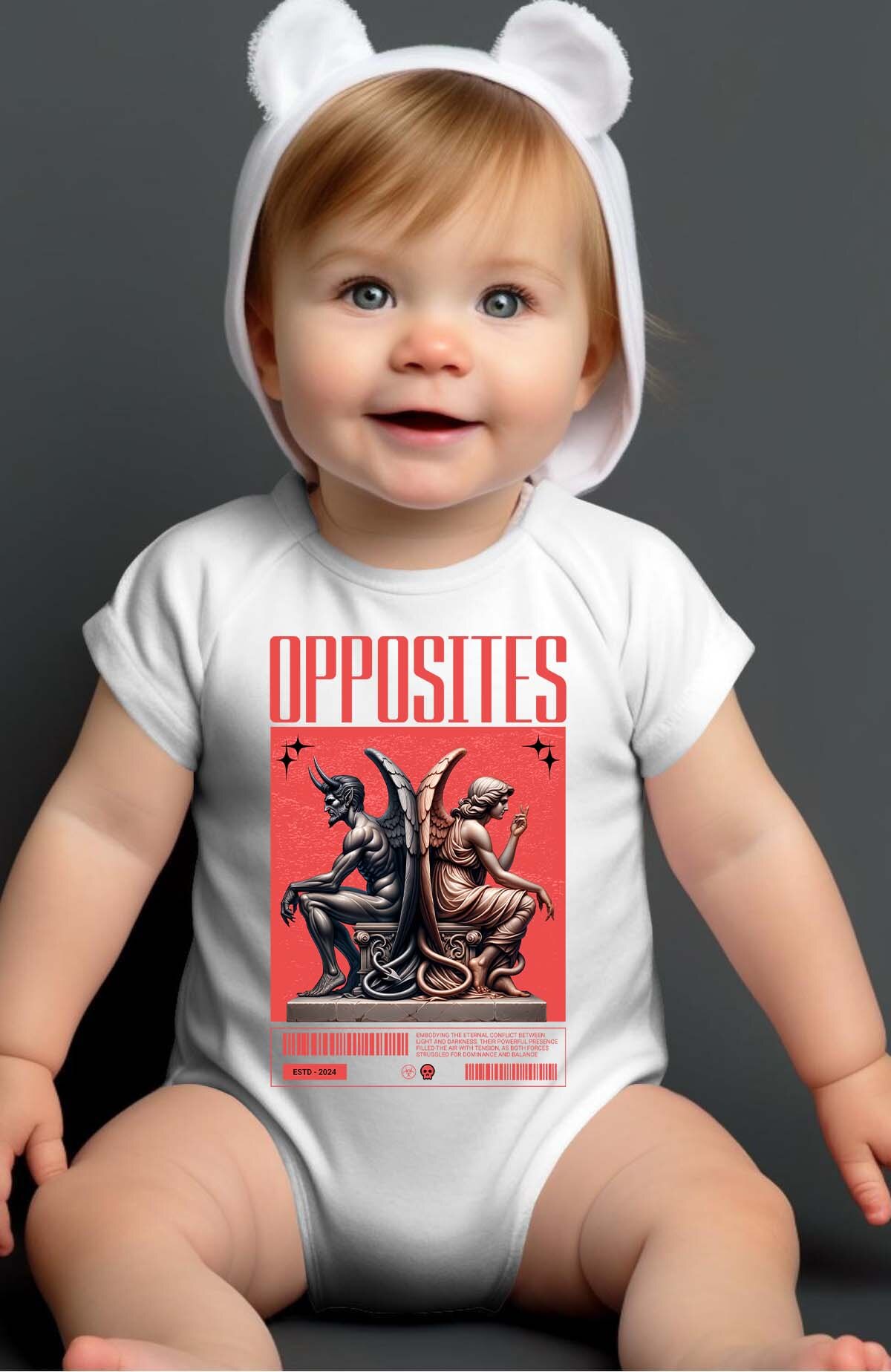 Mayorista I.A.L.D FRANCE - OPPOSITES - Body para Bebé Niño