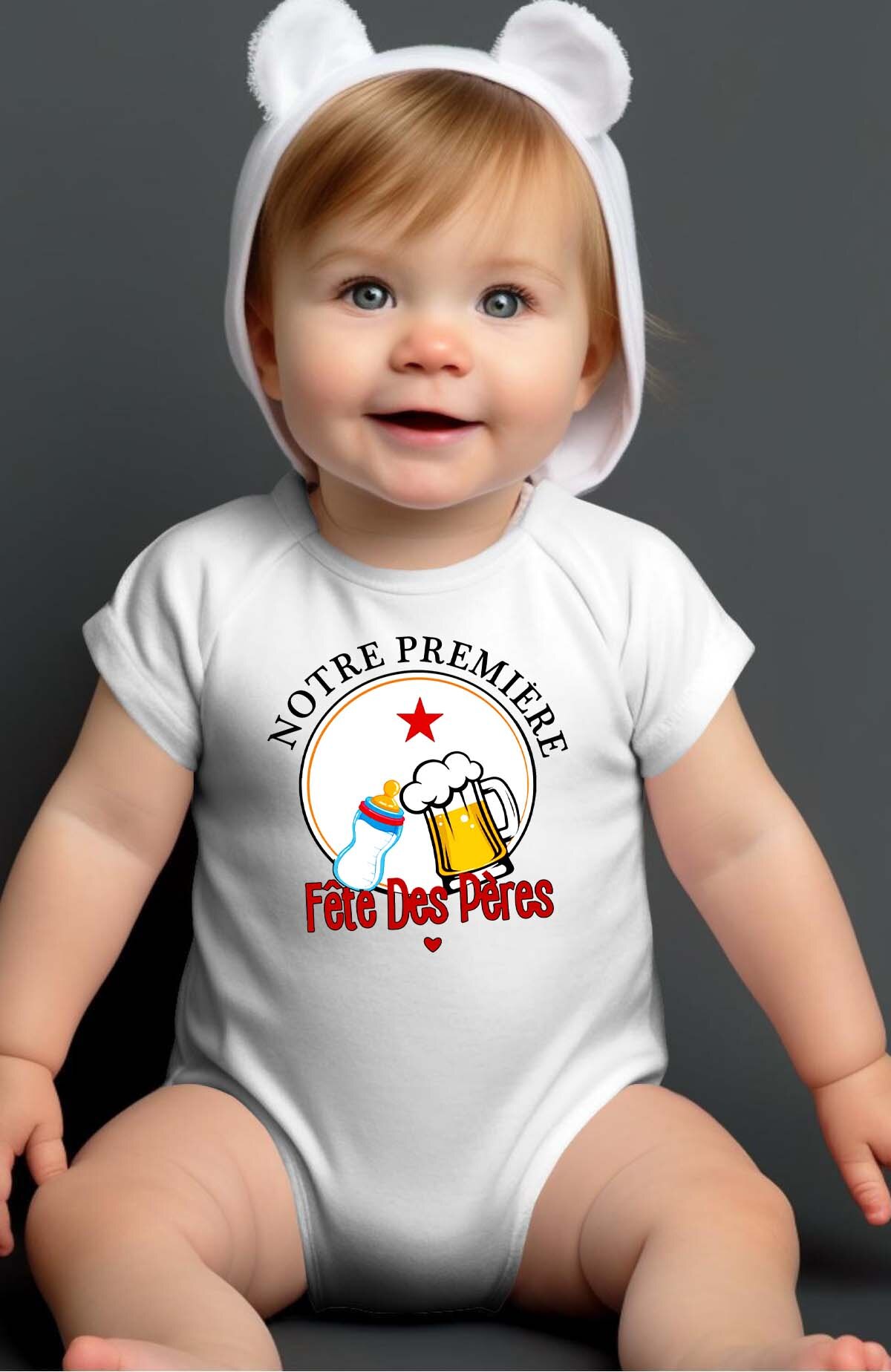 Grossiste I.A.L.D FRANCE - 1ère fete peres - Body Bébé Garçon