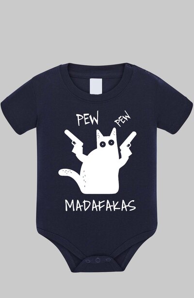 Grossiste I.A.L.D FRANCE - cat pew madafakas - Body Bébé Garçon Grossiste I.A.L.D FRANCE - cat pew madafakas - Body Bébé Garçon