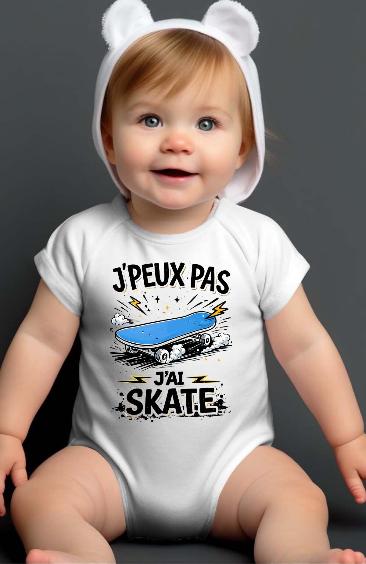 Grossiste I.A.L.D FRANCE - Peux pas... Skate Styl - Body Bébé Garçon