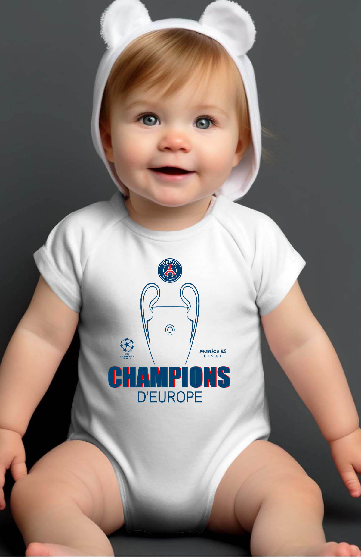 Großhändler I.A.L.D FRANCE - Psg champion - Baby-Body für Jungen