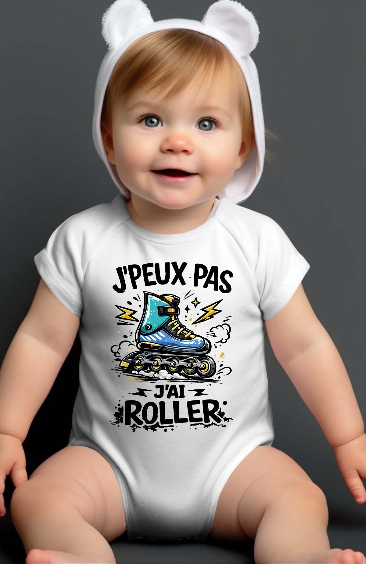 Grossiste I.A.L.D FRANCE - Peux pas... Roller Styl - Body Bébé Garçon