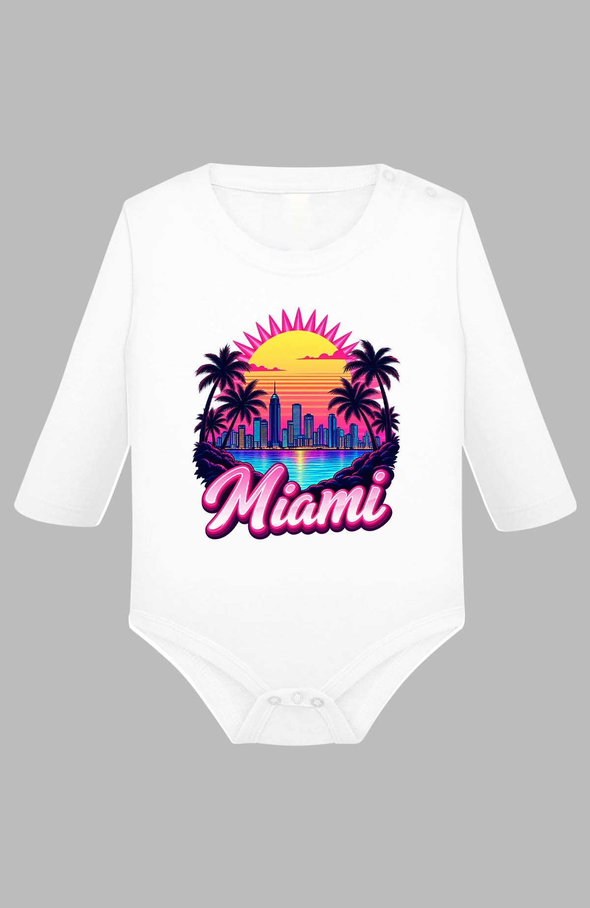 Wholesaler I.A.L.D FRANCE - 00 miami vintage - Baby Long Sleeve Bodysuit Boy