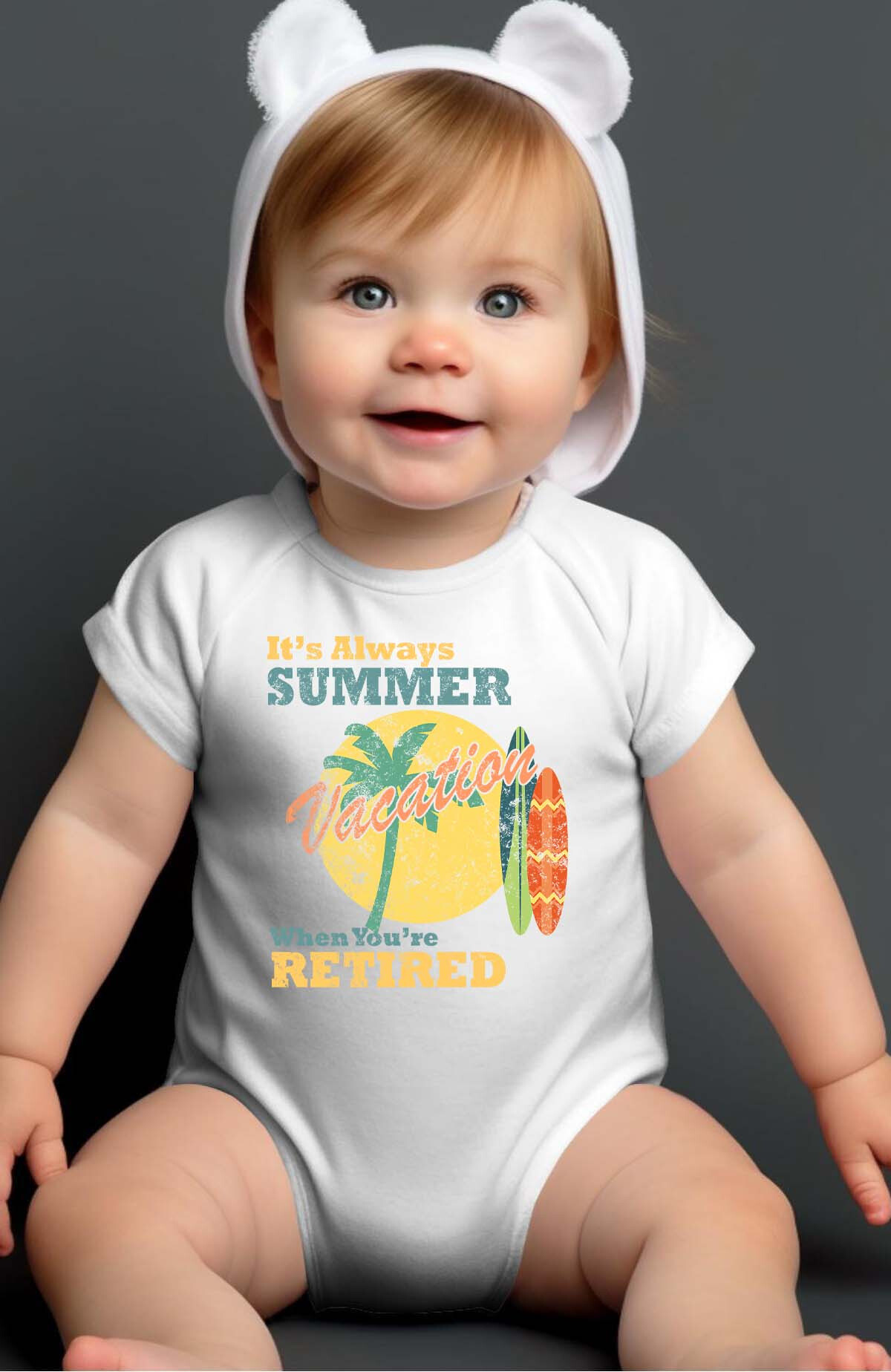 Mayorista I.A.L.D FRANCE - siempre verano jubilado - Body Bebé Niño