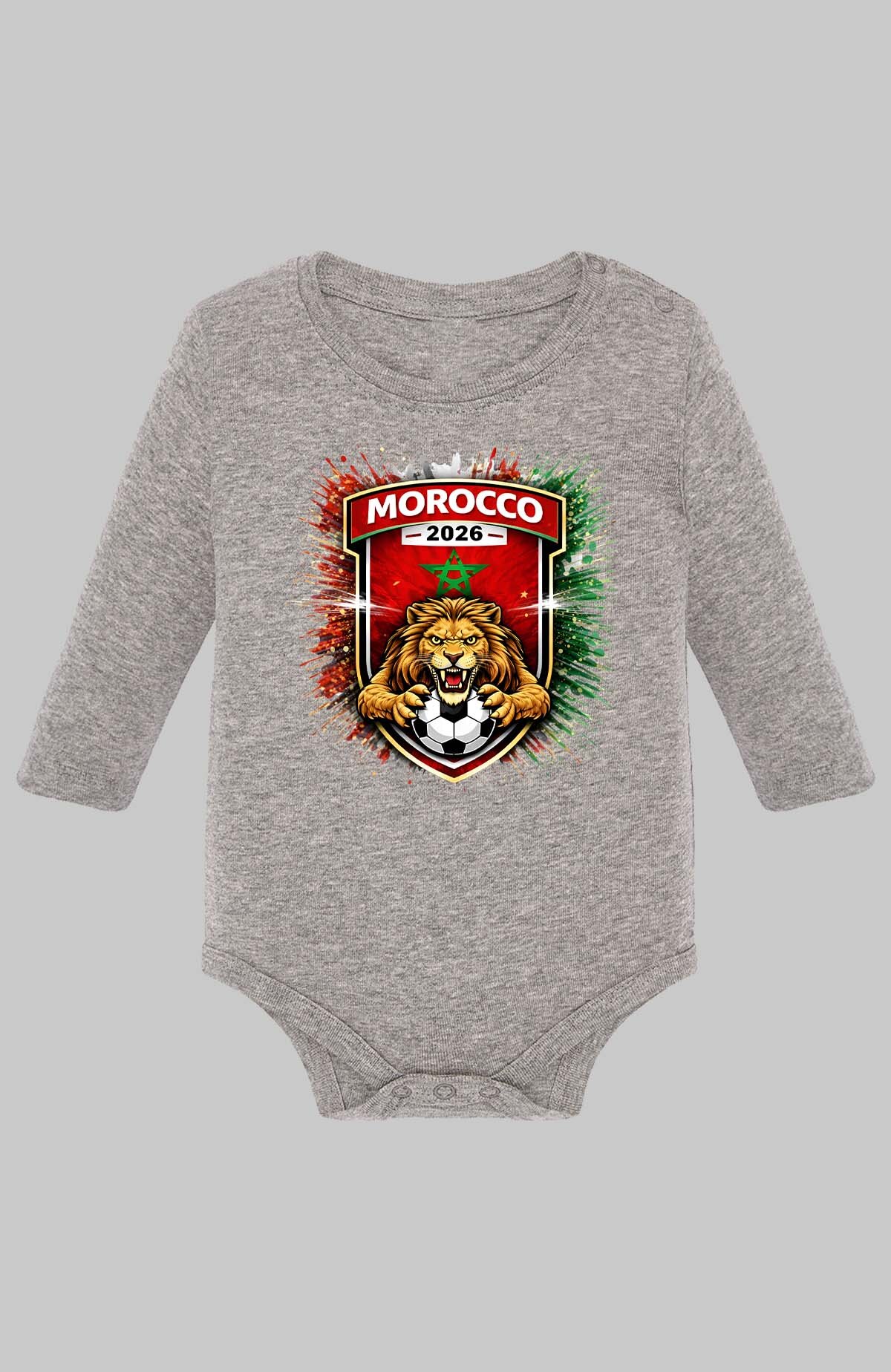 Wholesaler I.A.L.D FRANCE - Patch Maroc - Baby Long Sleeve Bodysuit Boy