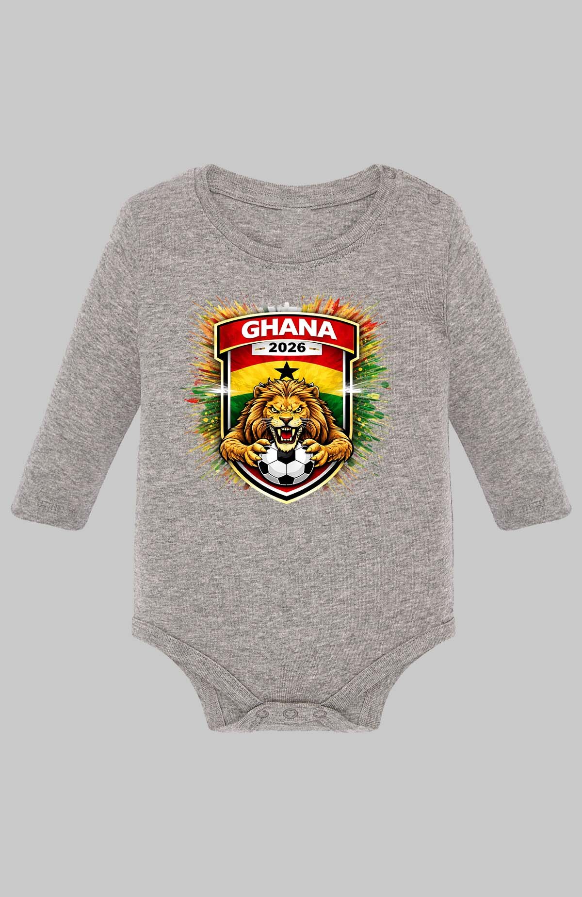 Wholesaler I.A.L.D FRANCE - Patch Ghana - Baby Long Sleeve Bodysuit Boy