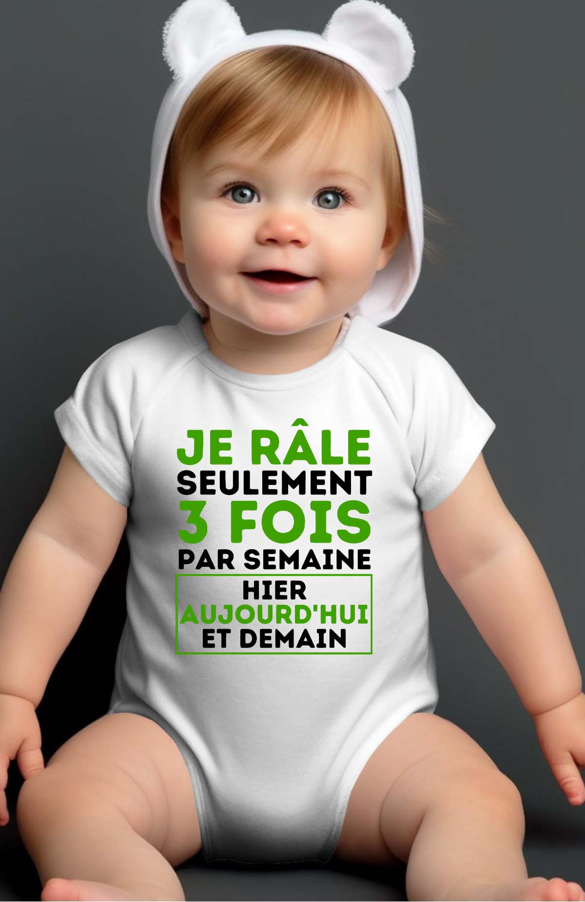 Großhändler I.A.L.D FRANCE - Rale trois – Baby-Body für Jungen