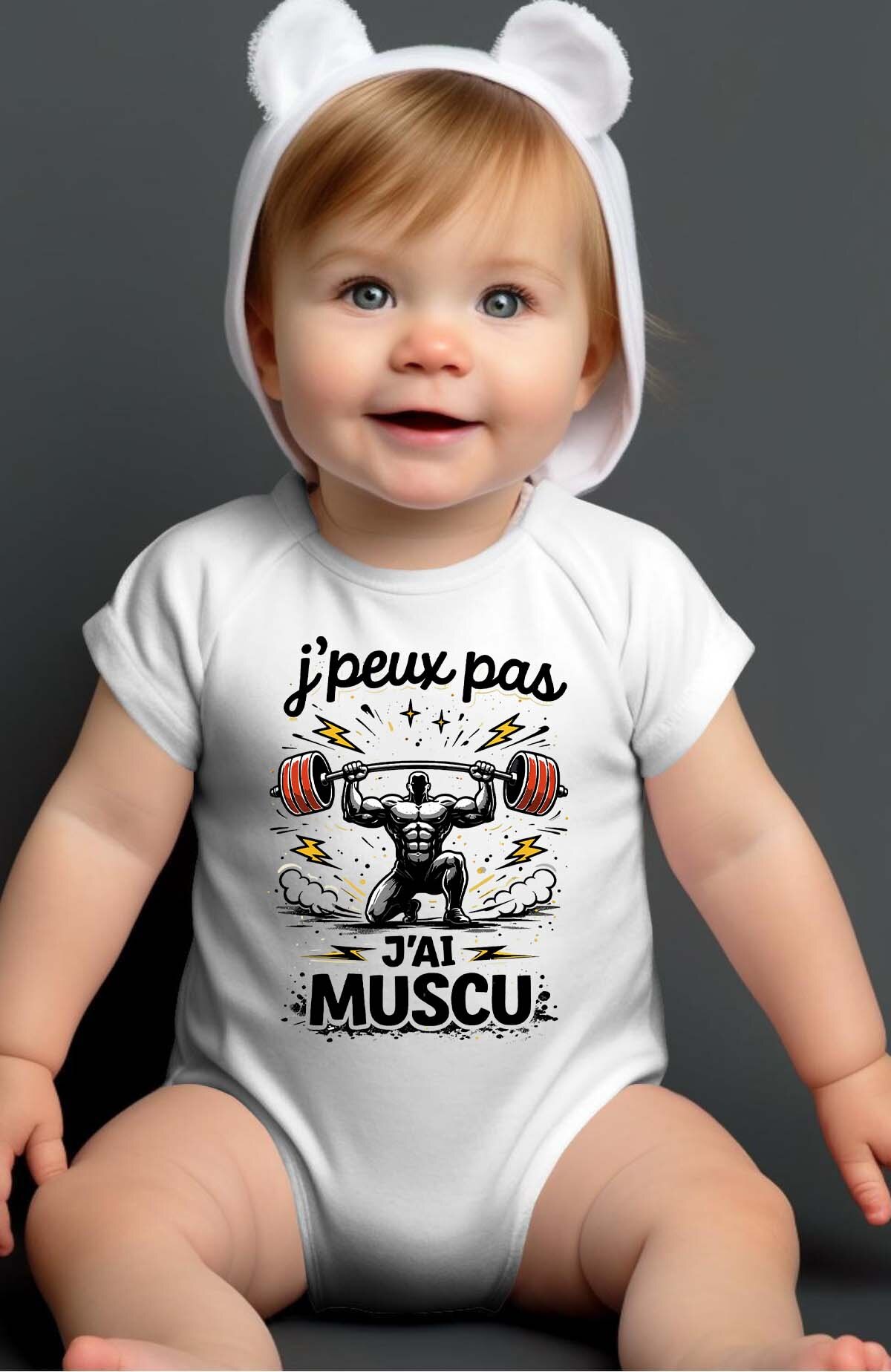 Grossiste I.A.L.D FRANCE - Peux pas... Muscu Slyl - Body Bébé Garçon