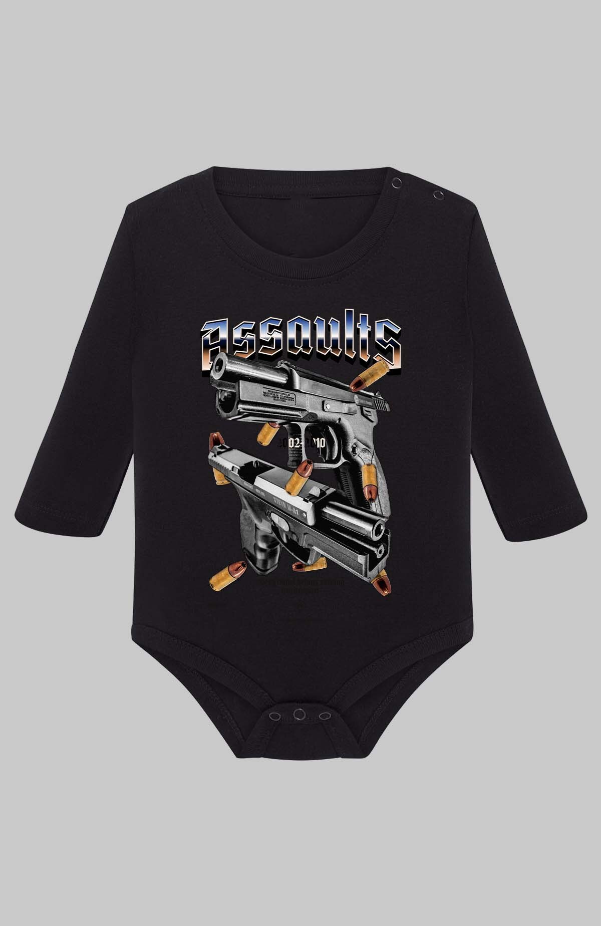 Grossiste I.A.L.D FRANCE - Gun Graphic-kamel-khedimallah - Body Manche longue bébé Garçon