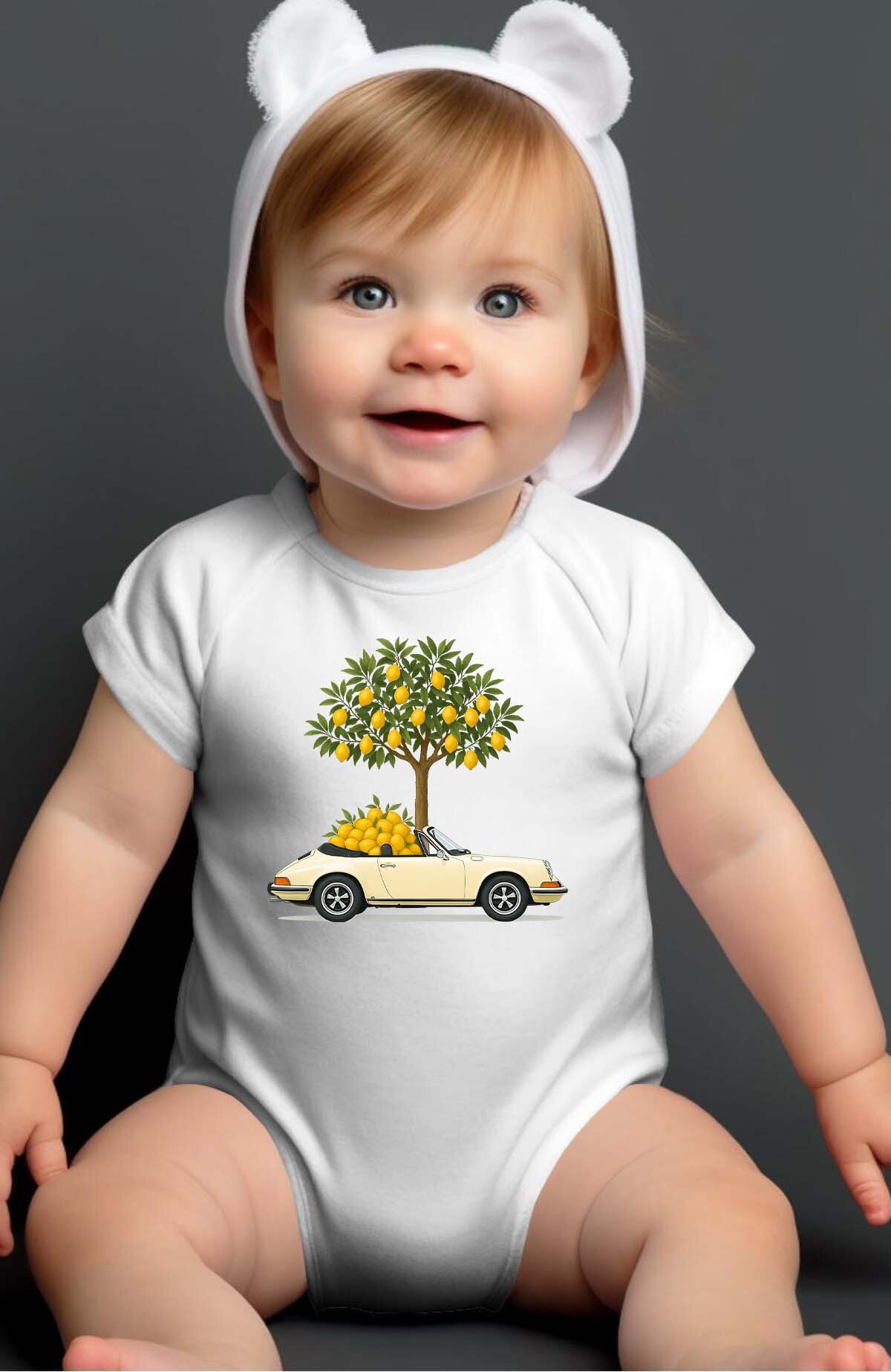 Grossista I.A.L.D FRANCE - auto limone - Body Neonato Maschio