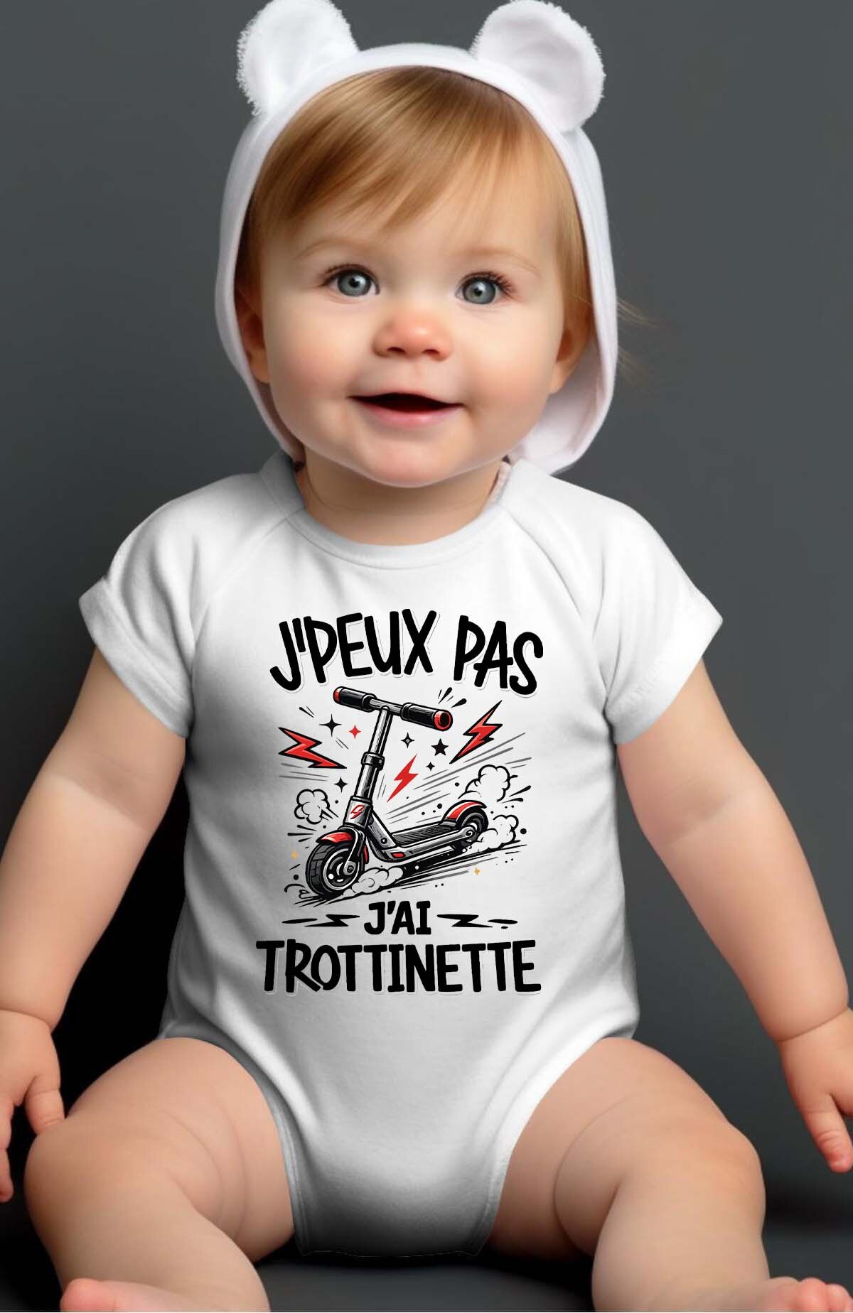 Grossiste I.A.L.D FRANCE - Peux pas... trotinette Styl - Body Bébé Garçon