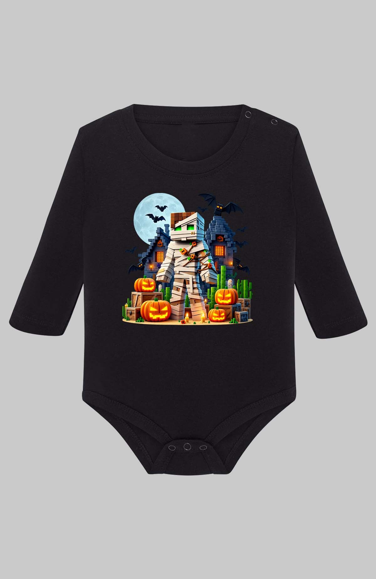 Mayorista I.A.L.D FRANCE - Halloween minecraft - Body de manga larga para bebé niño