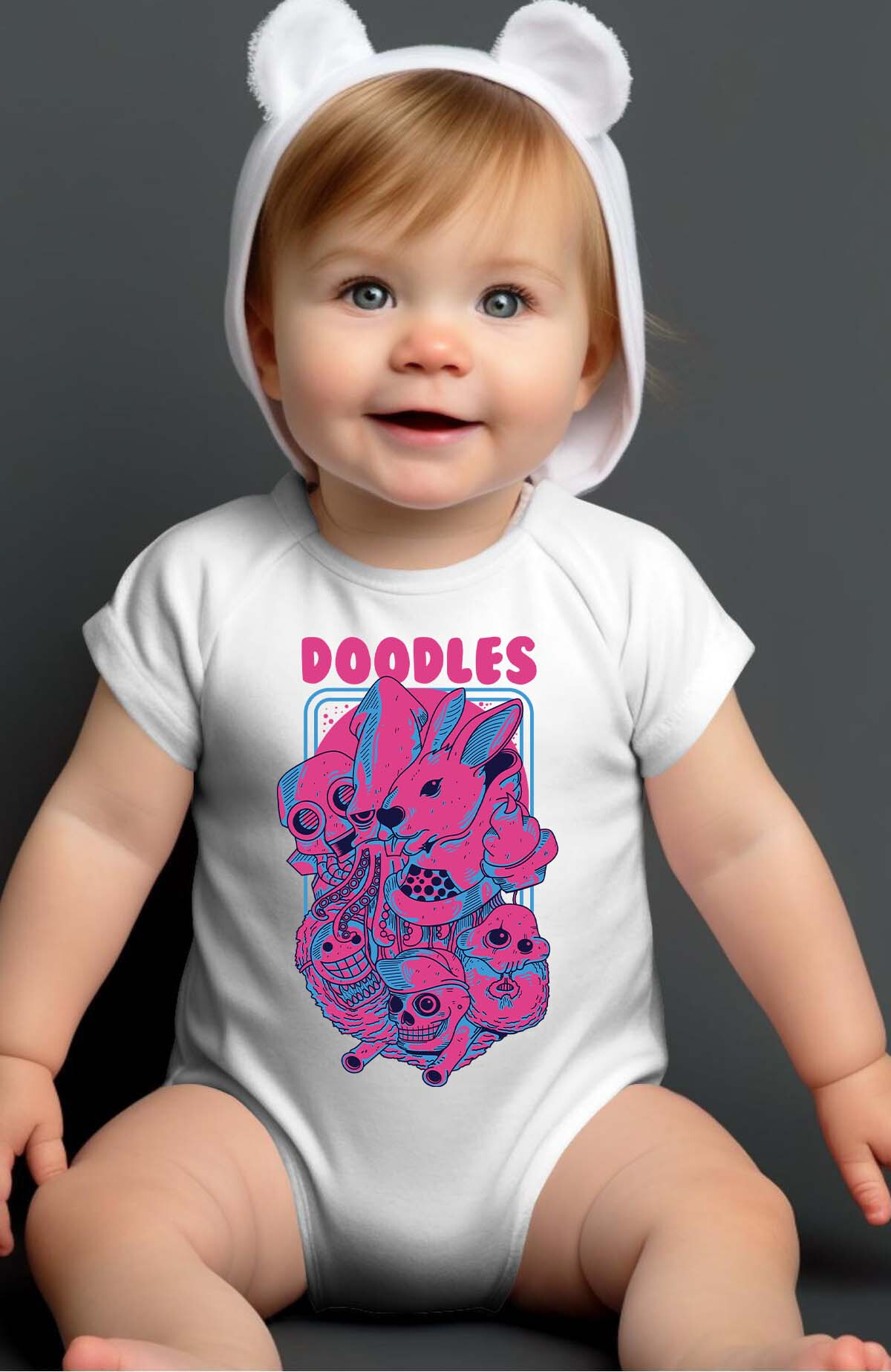 Großhändler I.A.L.D FRANCE - Doodles multi - Babybody Junge