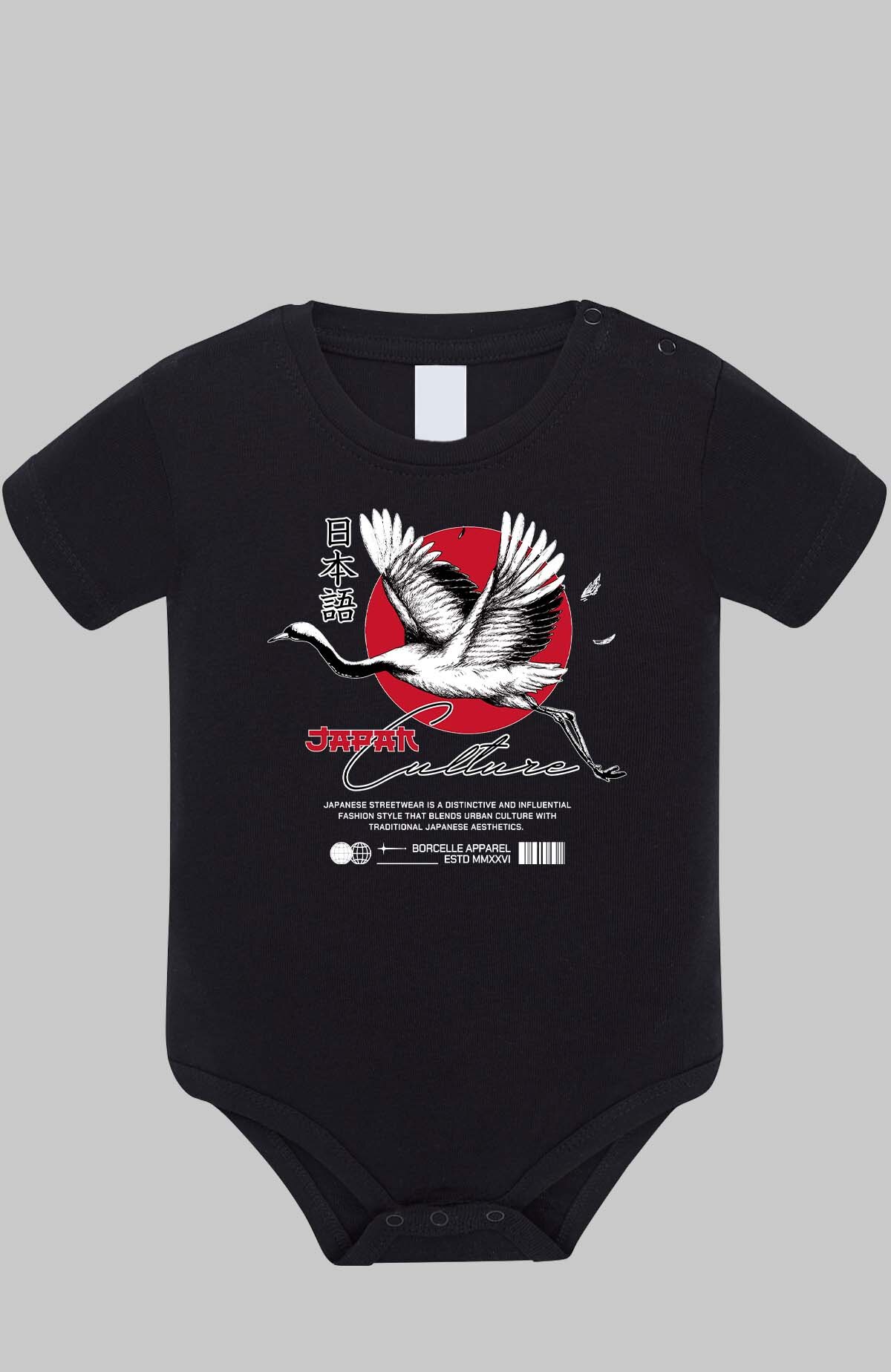 Wholesaler I.A.L.D FRANCE - Red White and Black Streetwear Japan Culture - Baby Bodysuit Boy