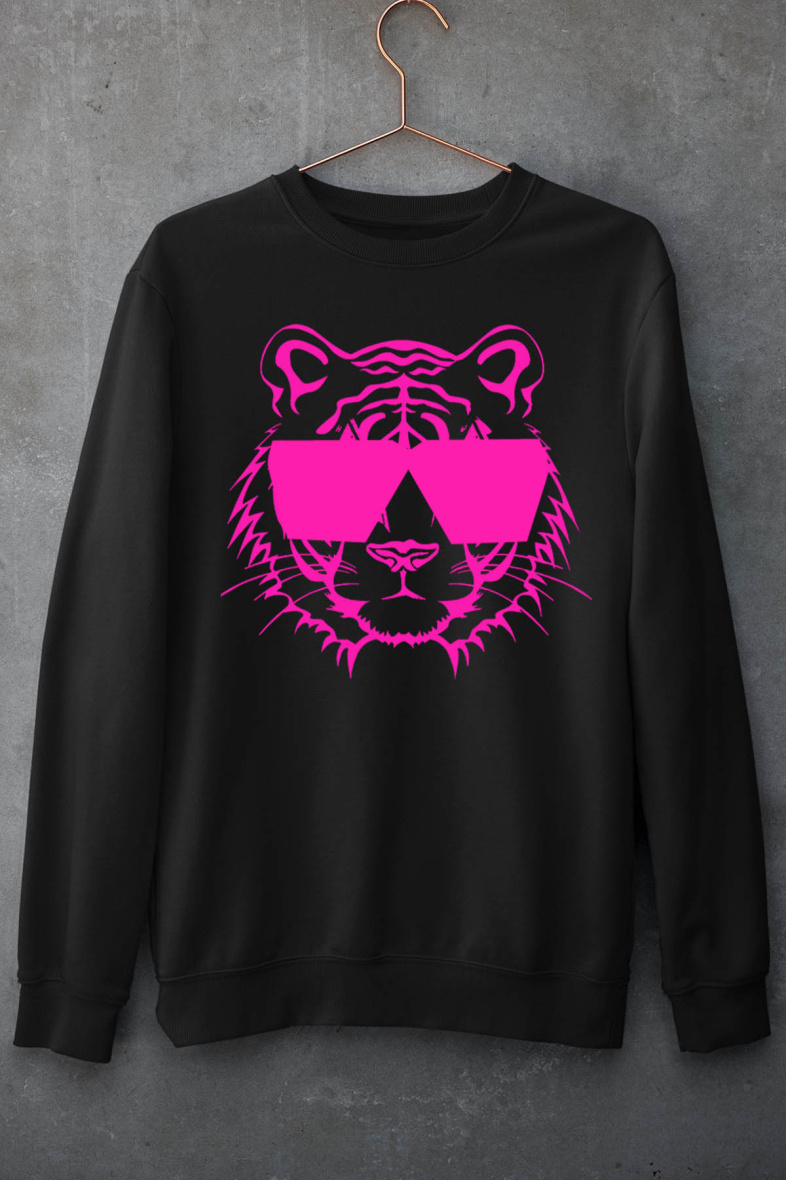 Grossista I.A.L.D FRANCE - Felpa girocollo ragazza | Occhiali tigre