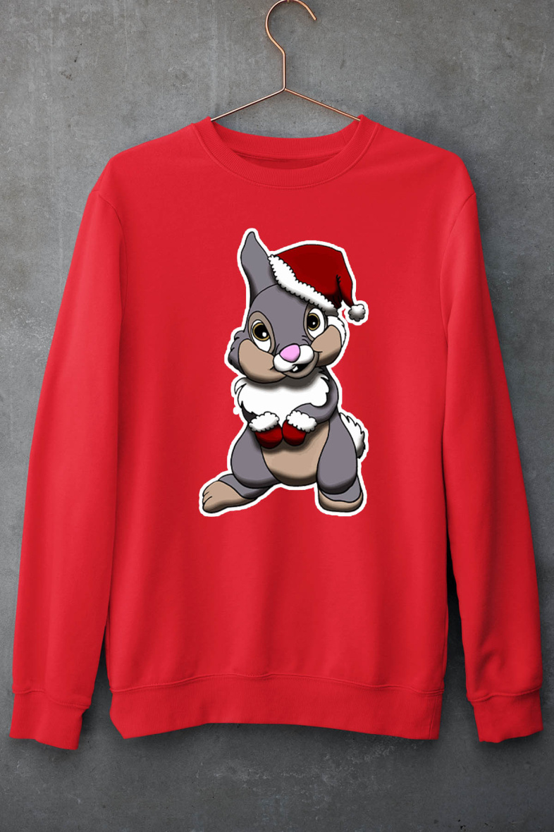 Grossista I.A.L.D FRANCE - Felpa girocollo ragazza | Coniglio natale