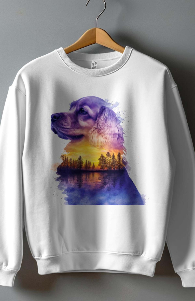 Grossiste I.A.L.D FRANCE - Sweat Garçon Col Rond  | chien paysage