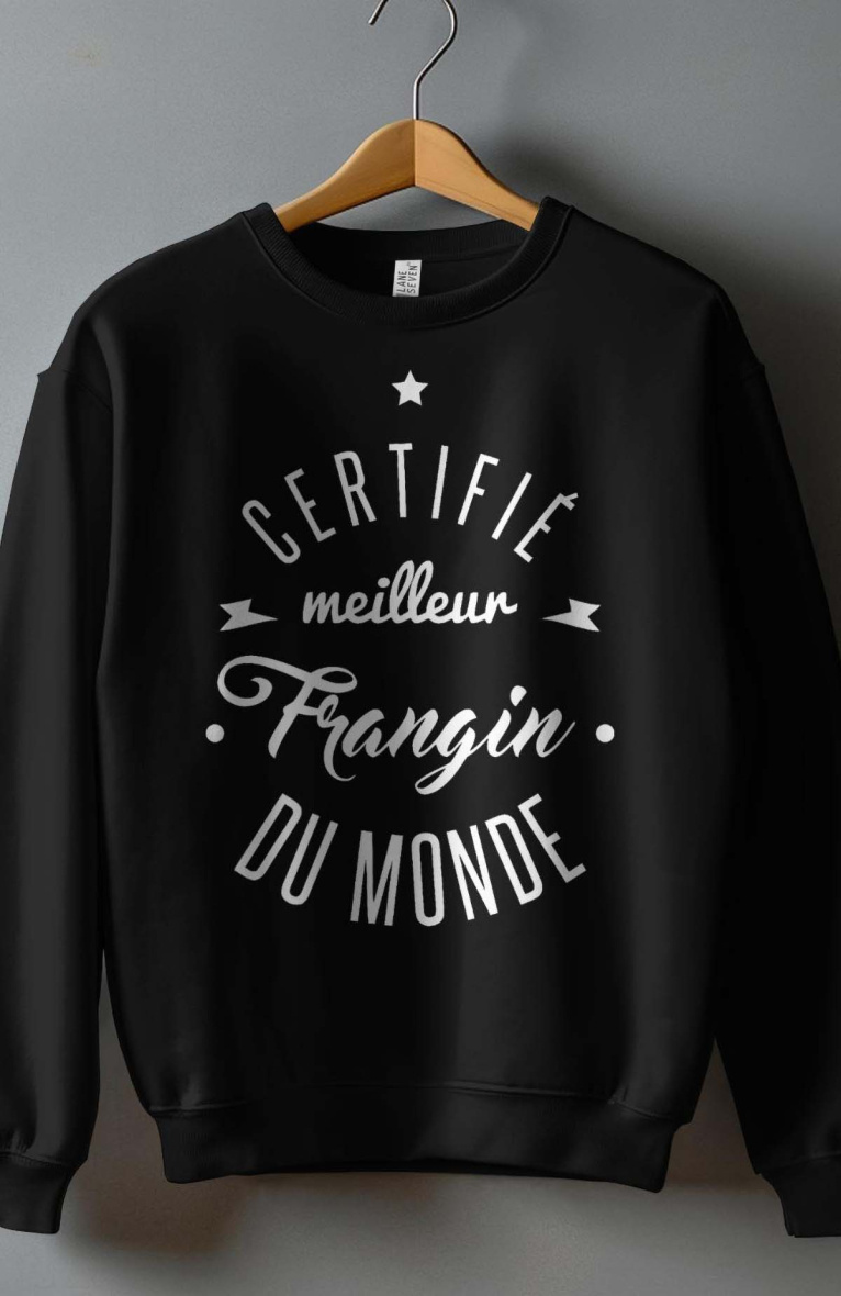 Grossiste I.A.L.D FRANCE - Sweat Garçon Col Rond  | certifier meilleur frangin