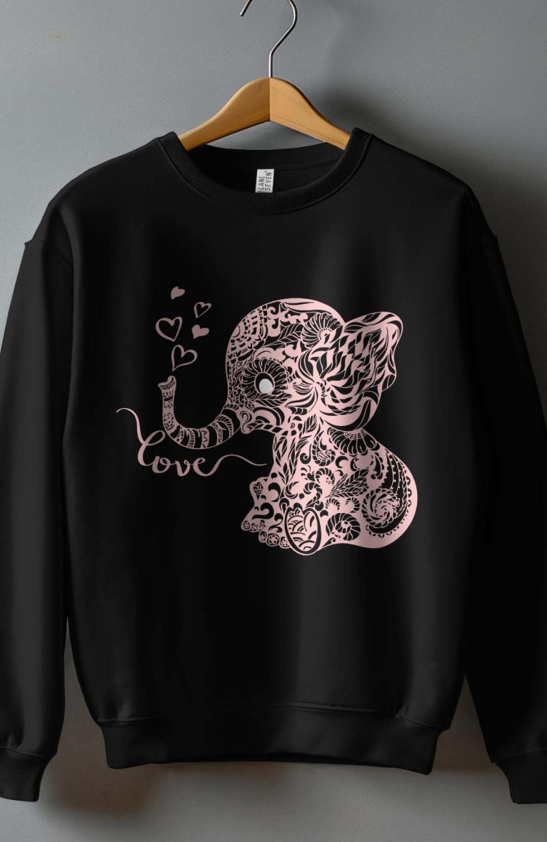 Großhändler I.A.L.D FRANCE - Rundhals-Sweatshirt für Mädchen – éléf love