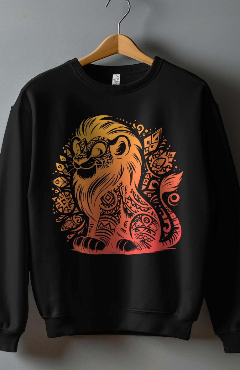 Großhändler I.A.L.D FRANCE - Rundhals-Sweatshirt für Mädchen – Armadillo Lion