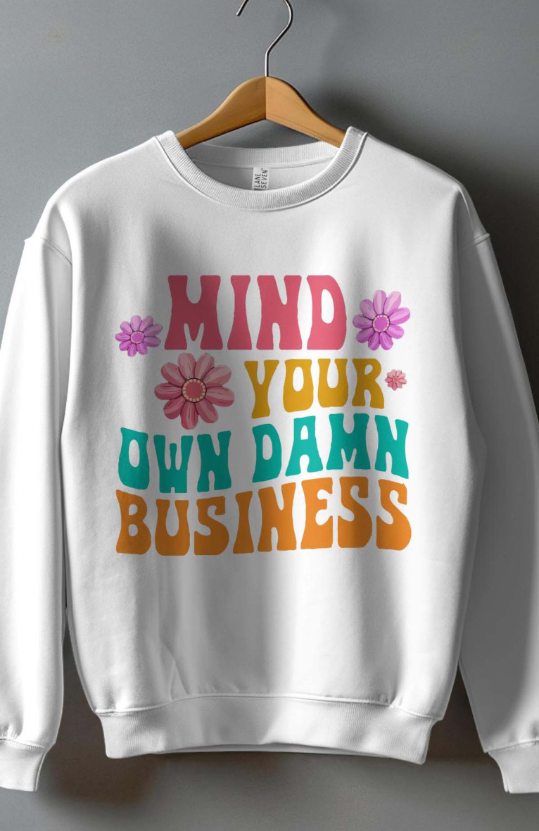 Grossista I.A.L.D FRANCE - Felpa da ragazza con scollo rotondo - Mind business