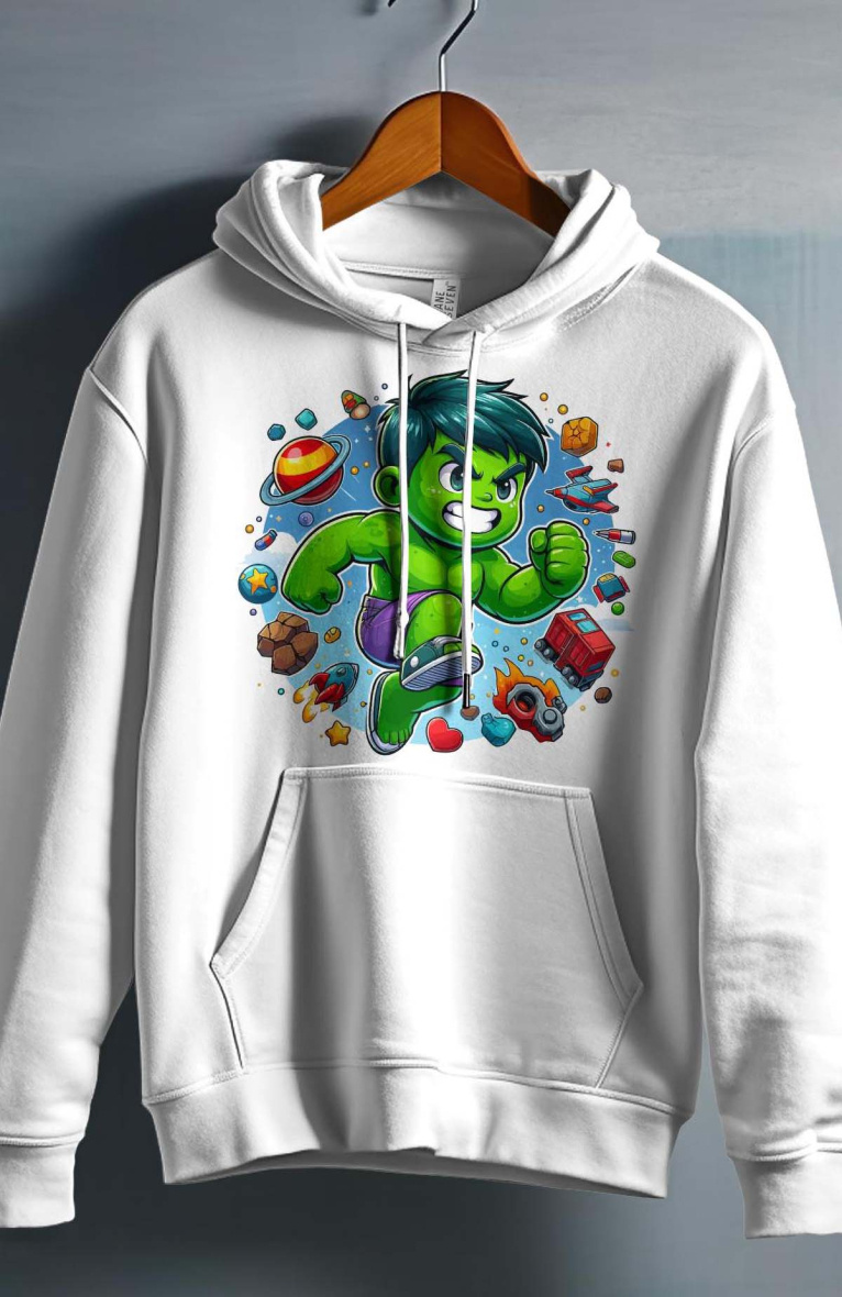Wholesaler I.A.L.D FRANCE - Boy's hooded sweatshirt - Green Boy