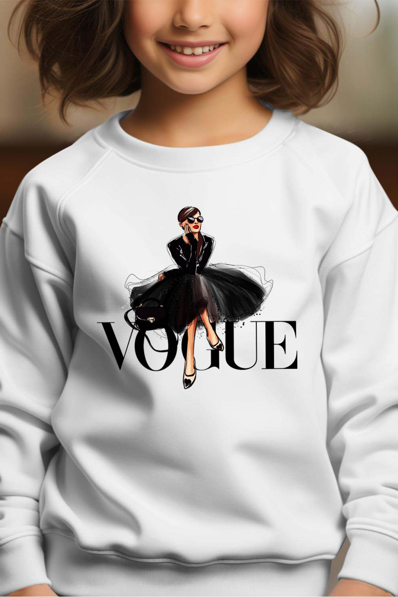 Wholesaler I.A.L.D FRANCE - Black Vogue - Girl's Round Neck Sweatshirt
