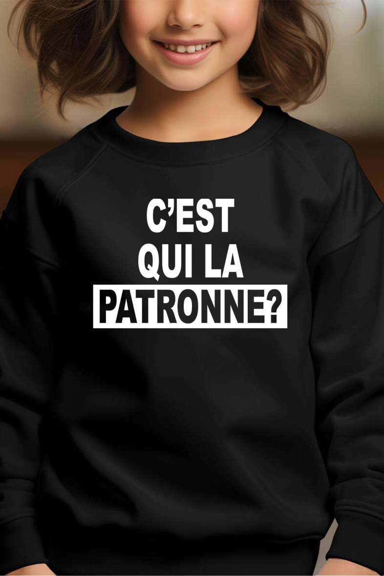 Wholesaler I.A.L.D FRANCE - Ki patronne - Girl's Round Neck Sweatshirt