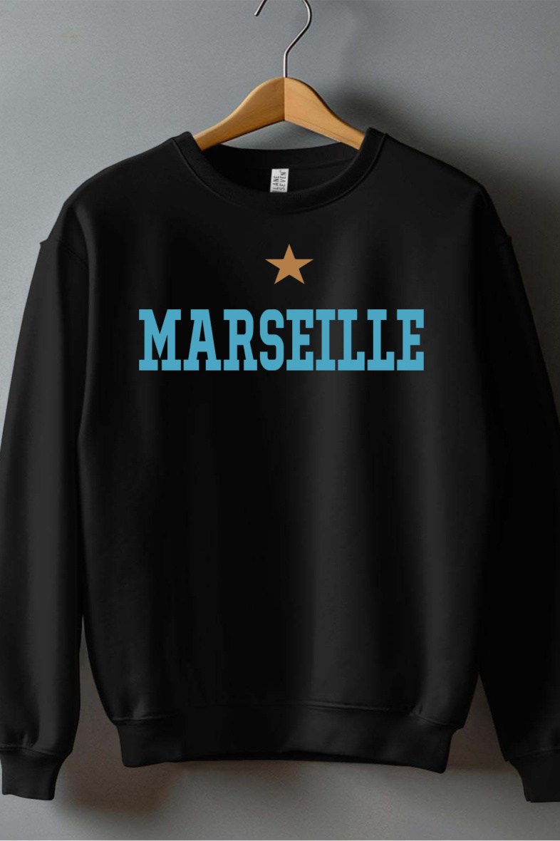 Grossista I.A.L.D FRANCE - Marseille 1 stella - Felpa girocollo per ragazzi