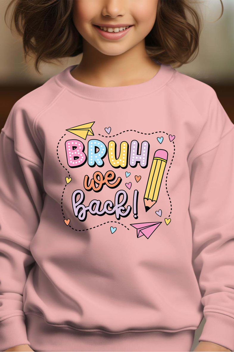 Wholesaler I.A.L.D FRANCE - Bruh We Back - Girl's Round Neck Sweatshirt