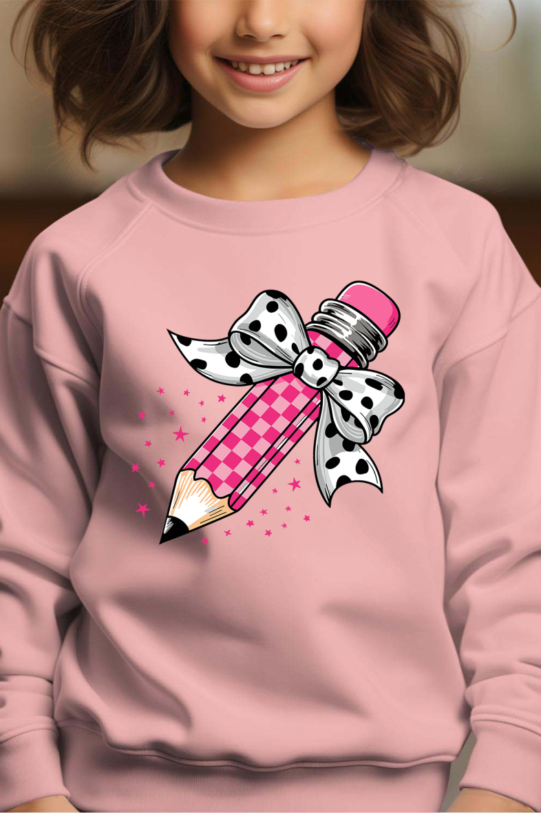 Wholesaler I.A.L.D FRANCE - Pencil noeud - Girl's Round Neck Sweatshirt