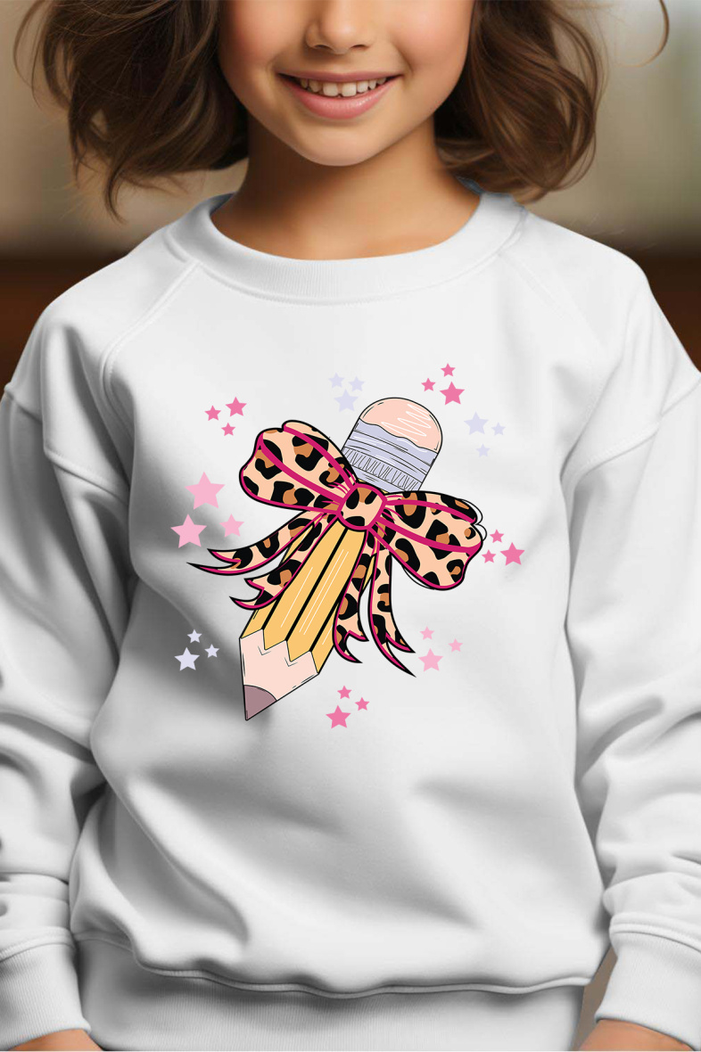 Wholesaler I.A.L.D FRANCE - Pincil leopard - Girl's Round Neck Sweatshirt