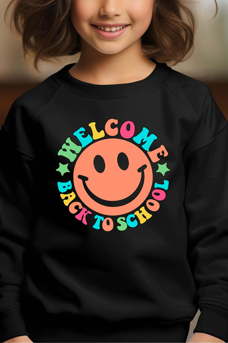 Grossiste I.A.L.D FRANCE - Welcome school - Sweat Col Rond Fille