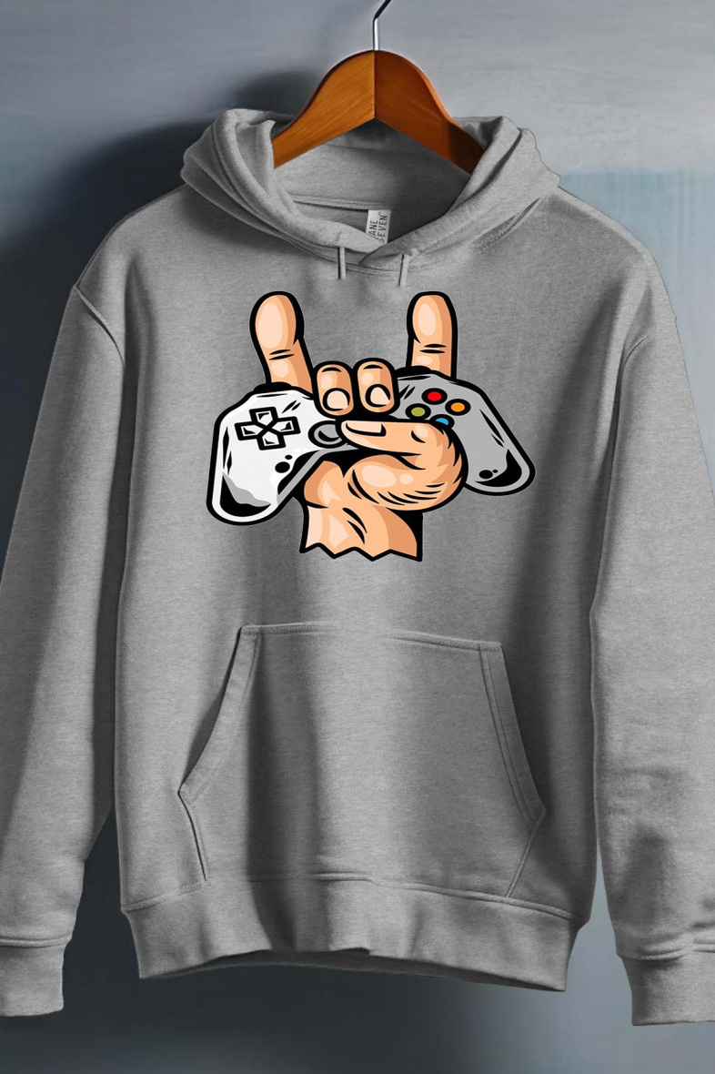 Grossista I.A.L.D FRANCE - Felpa con cappuccio Gamer-Controller-Hand per ragazzi